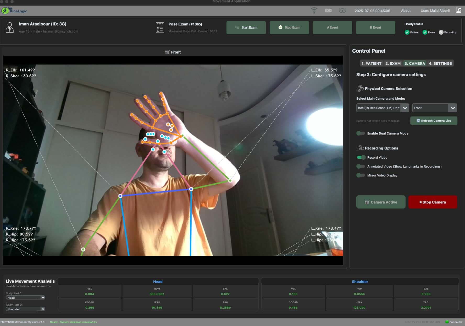 KinaLogic Clinical Interface
